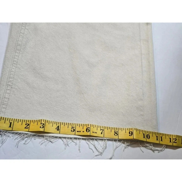 Hudson Womens Freya Low-Rise Size 24 Burmuda Skater Short Raw Hem Beige Raw Hem - Picture 9 of 16